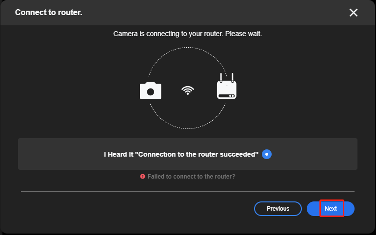 7._Camera_connected_to_router_successfully.png