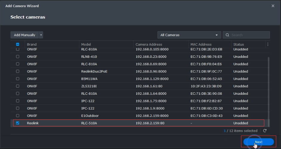 add camera synology