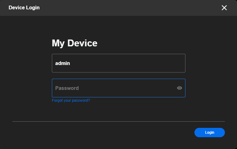 enter password new client