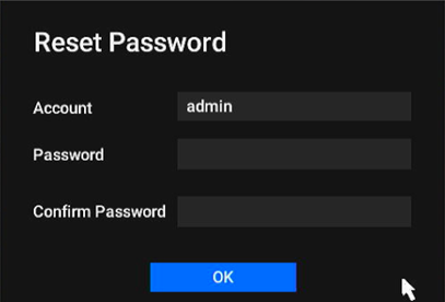 reset password