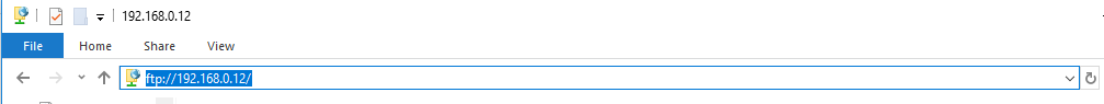 enter ftp address