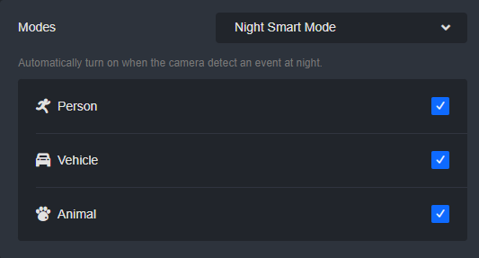 night smart mode