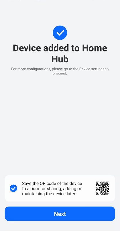 devices added to home hub