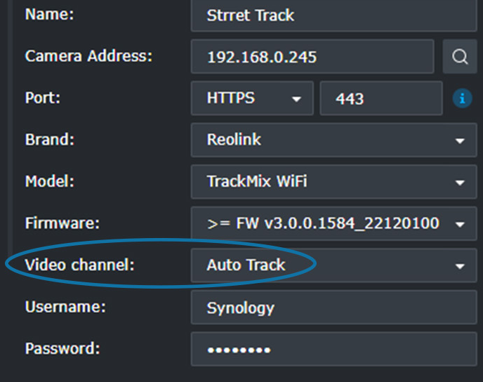 synology tracking lens