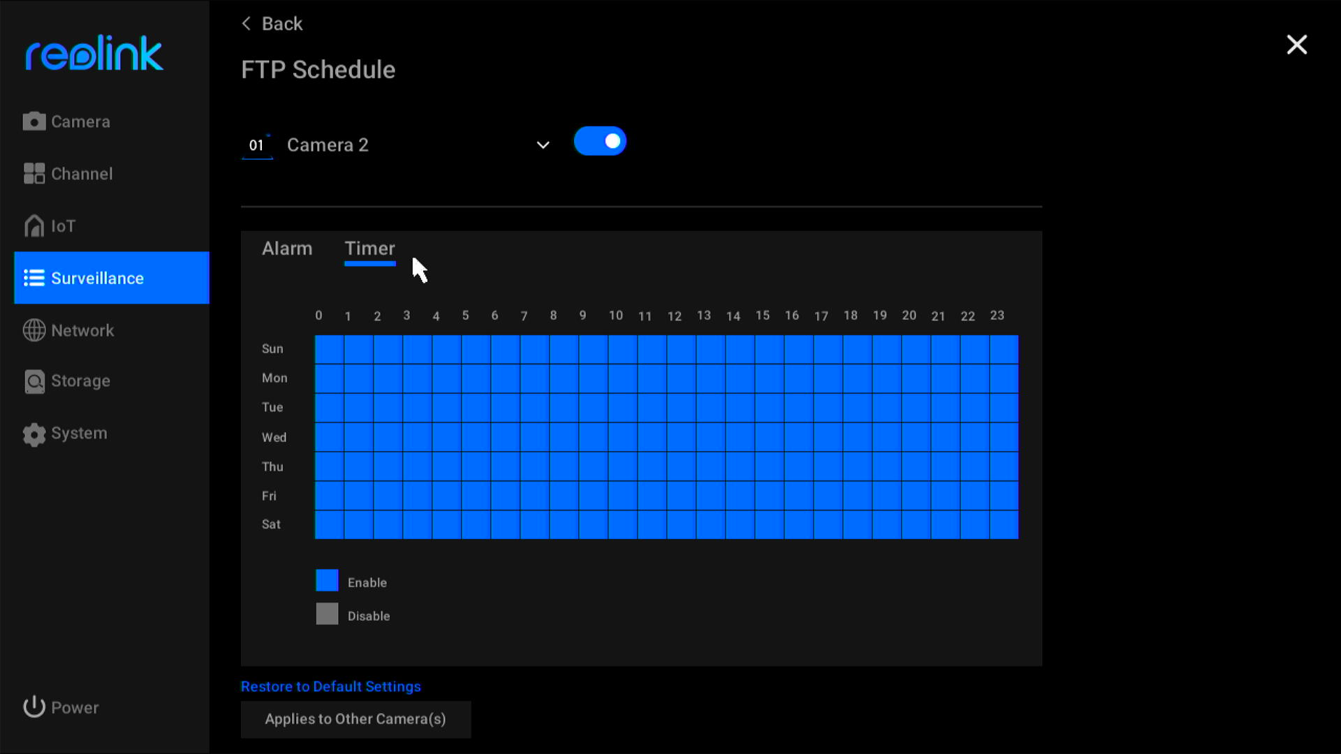 FTP timer schedule