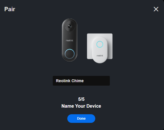 name chime reolink client