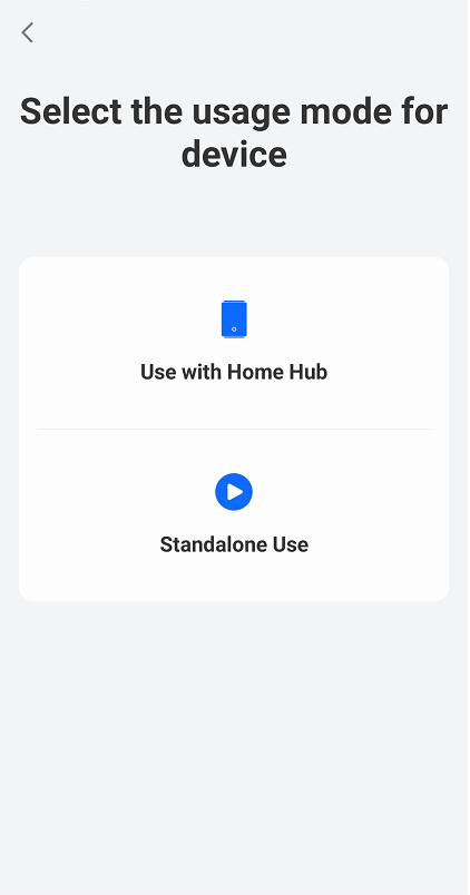 usage mode for home hub