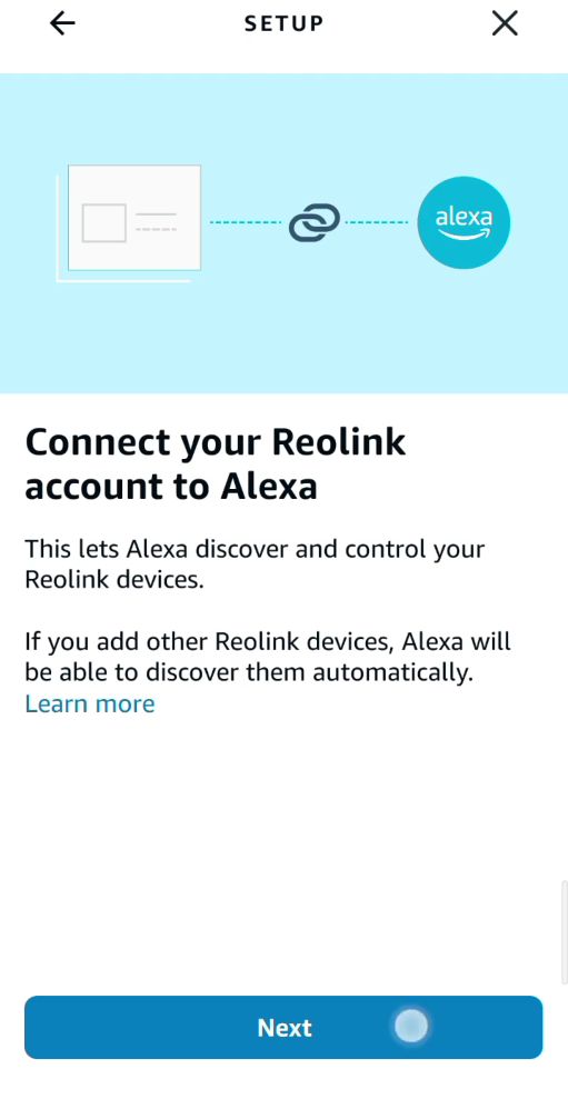 connect reolink account to alexa