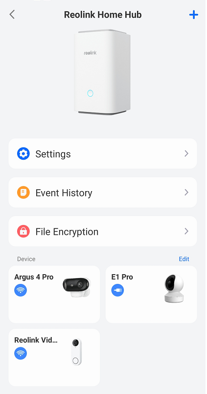 home hub for adjust camera order