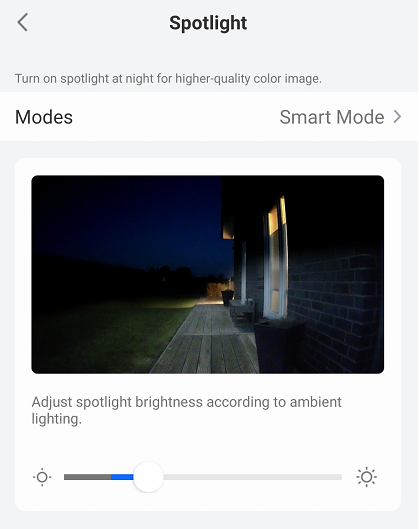 spotlight brightness