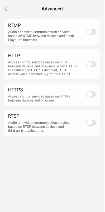 port settings