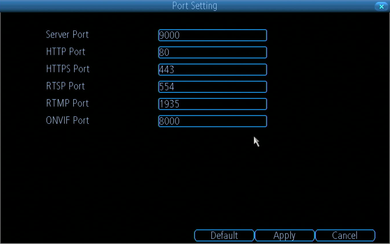 port settings