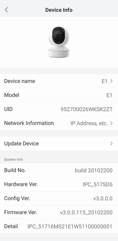 camera firmware version