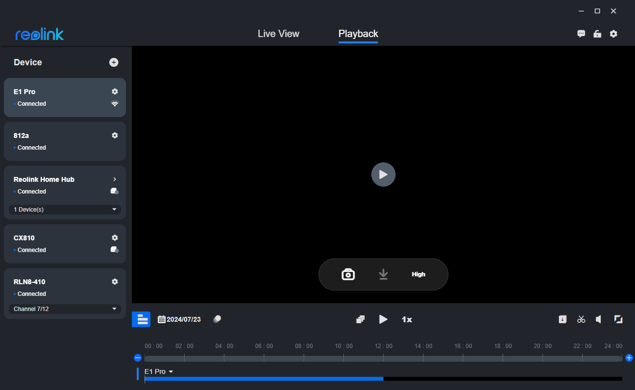 playback interface new client