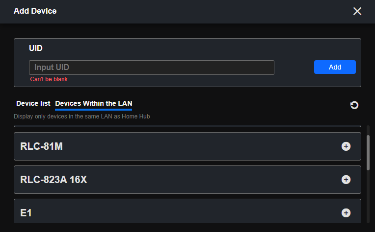 devices within the LAN client