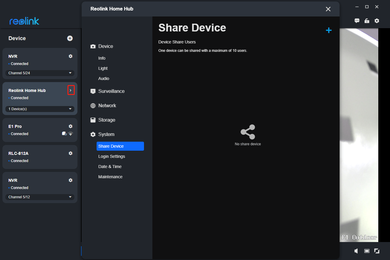 share device new client