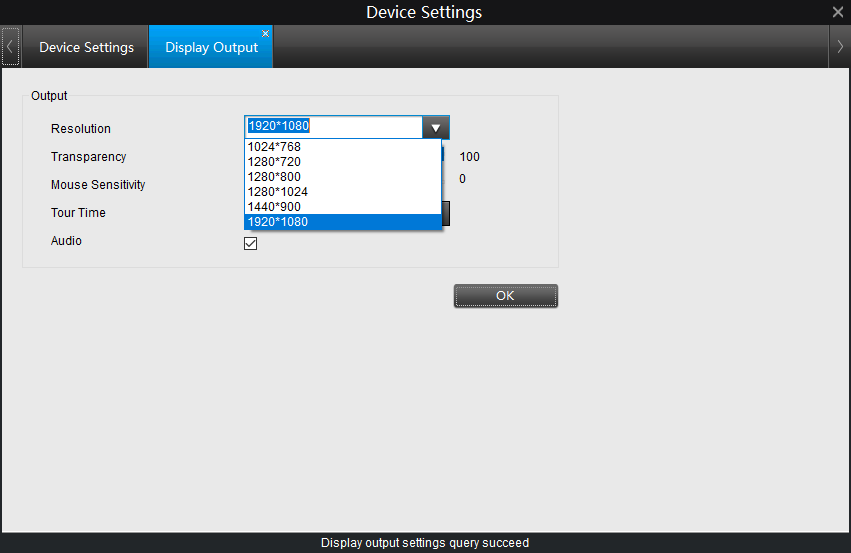 Output Settings