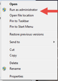 run as administrator