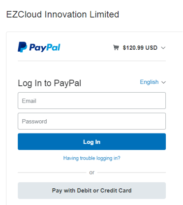 PayPal account