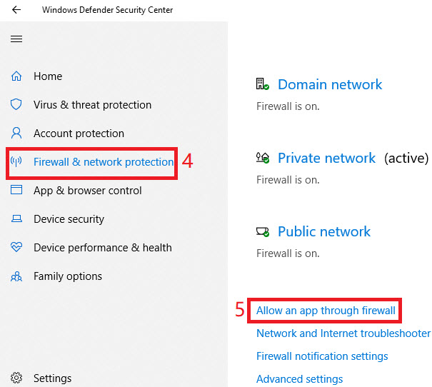 Windows Firewall Page