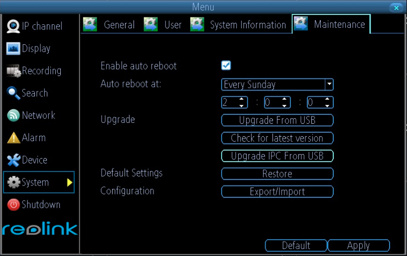 configuration