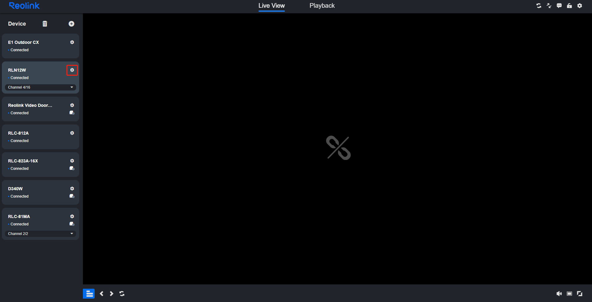 setting button
