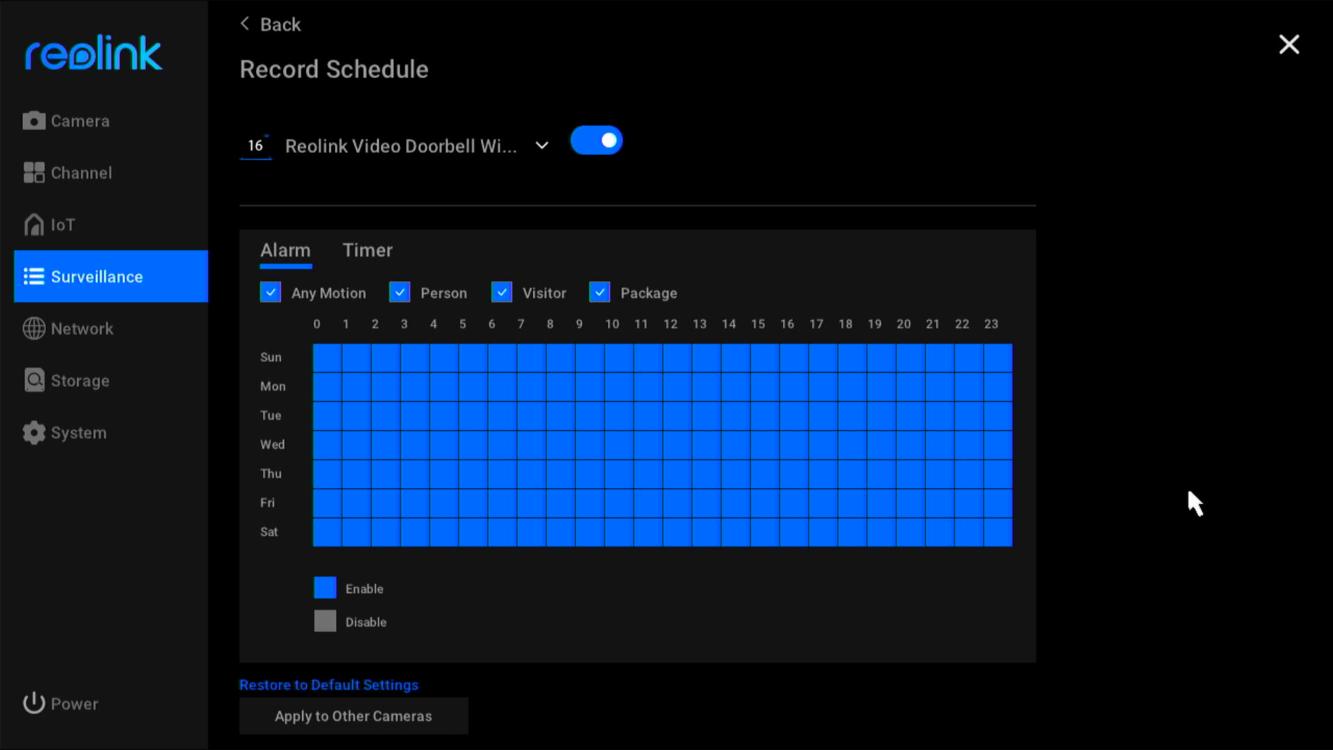 record schedule