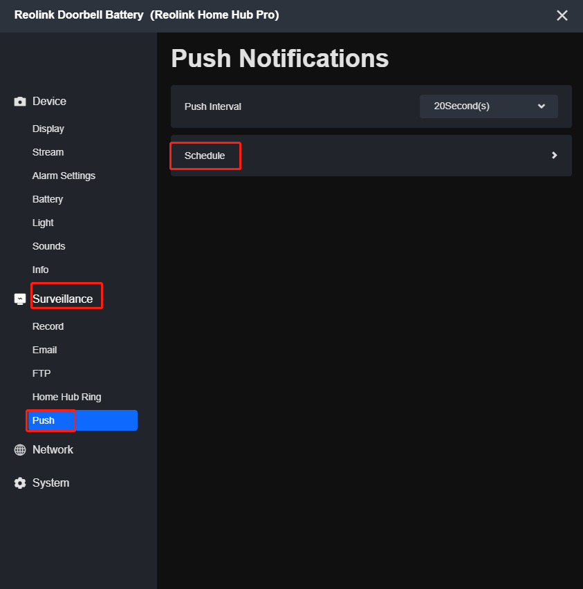 click schedule button