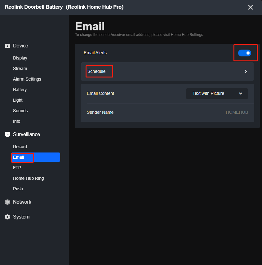 email alerts