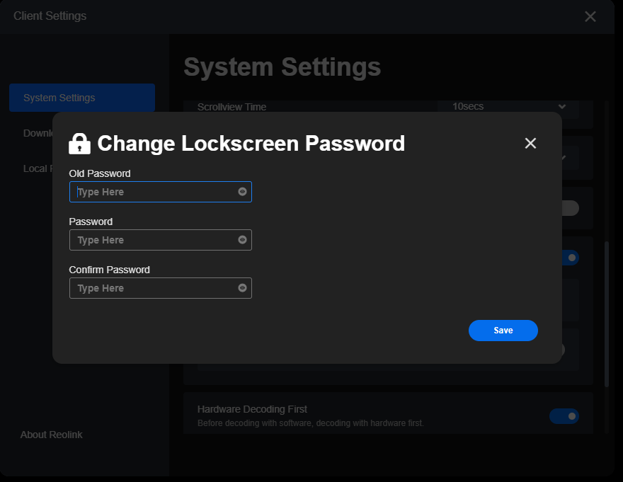 change lockscreen password