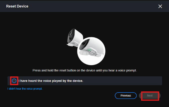 reset device