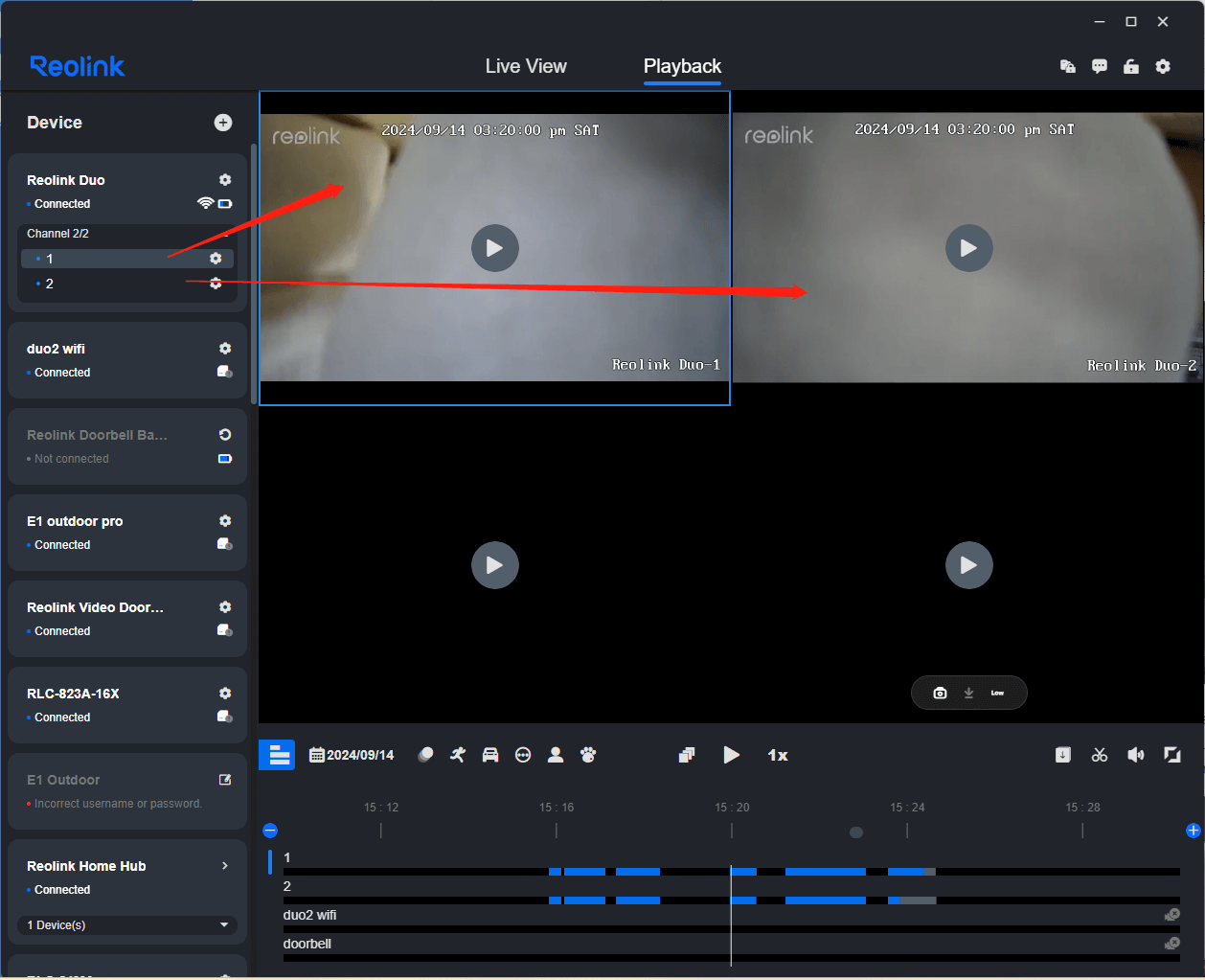 DUAL playback