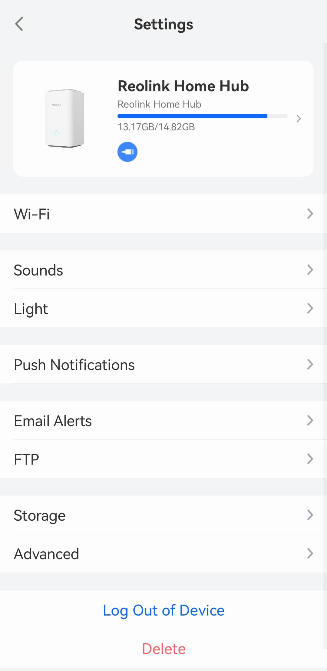 the wifi settings