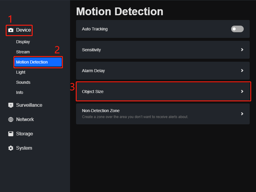 Motion detection samll ED