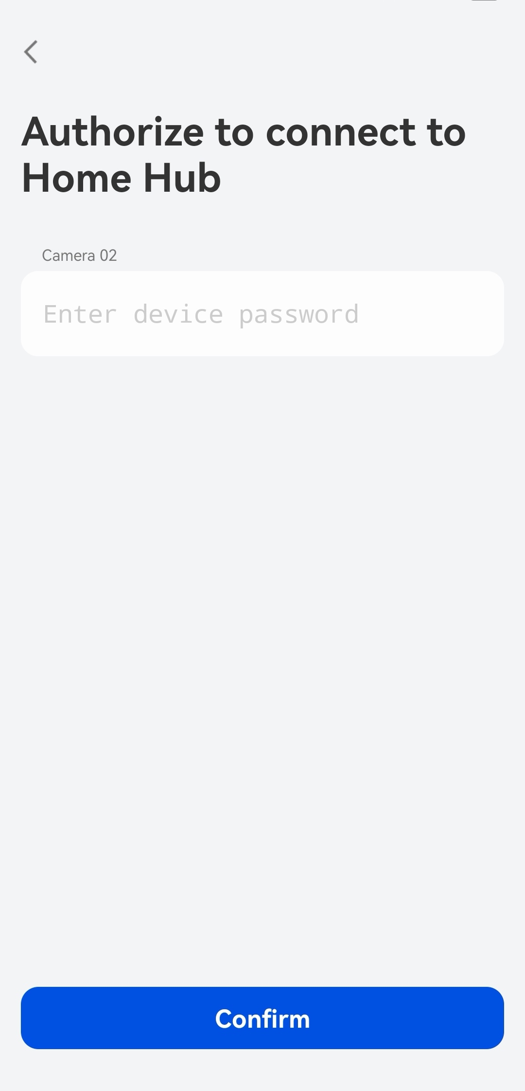 enter device password