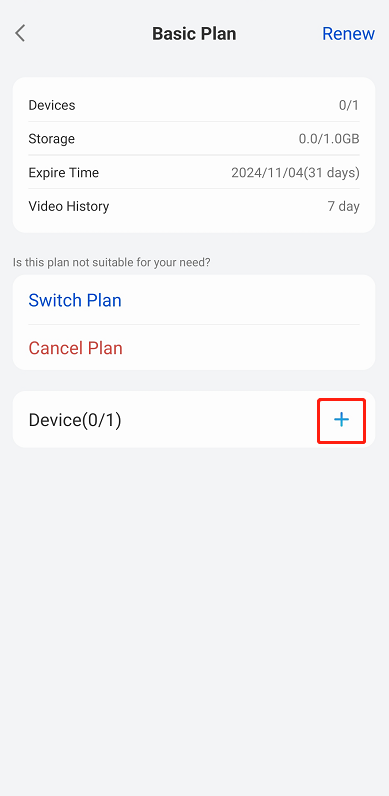Tap the blue Add icon