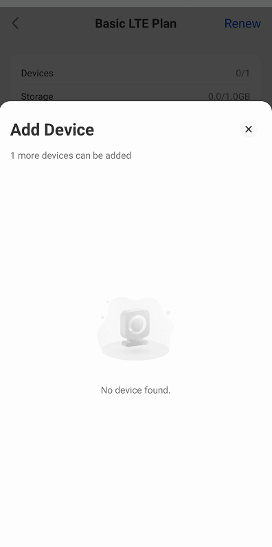 no device found