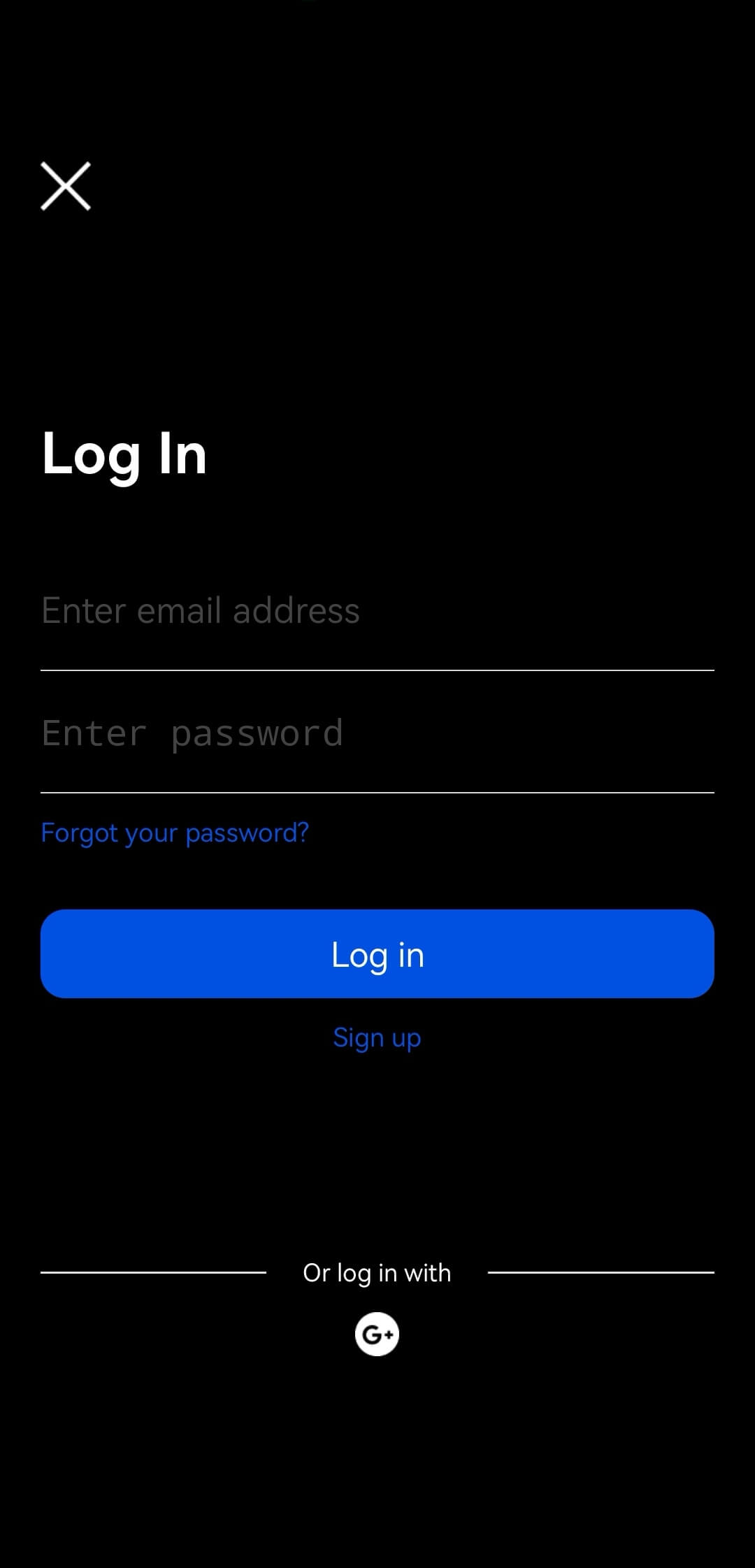 log in account