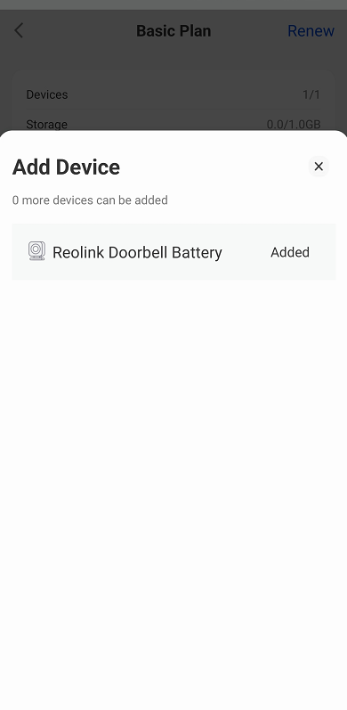to add the device