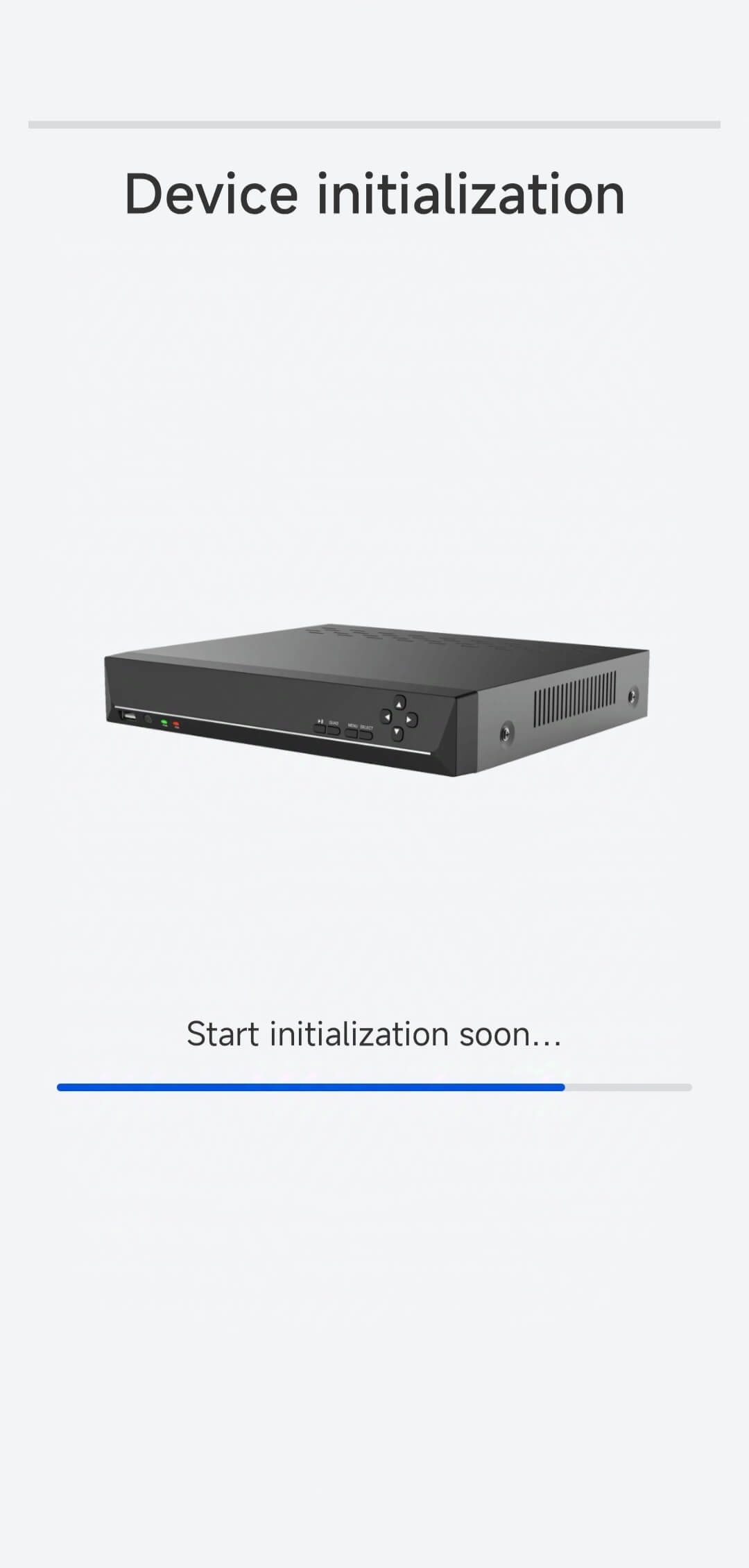 NVR  initialization