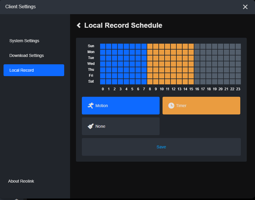 local schedule