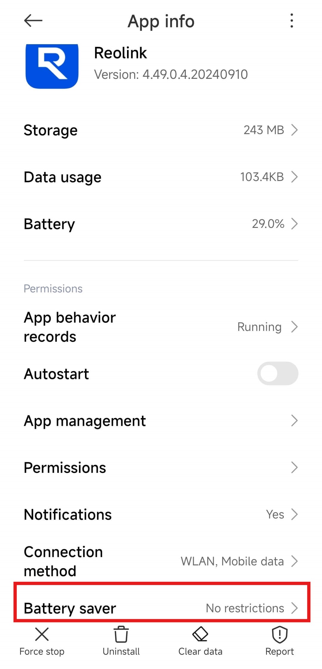 battery saver
