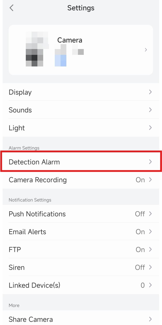 app detectino alarm