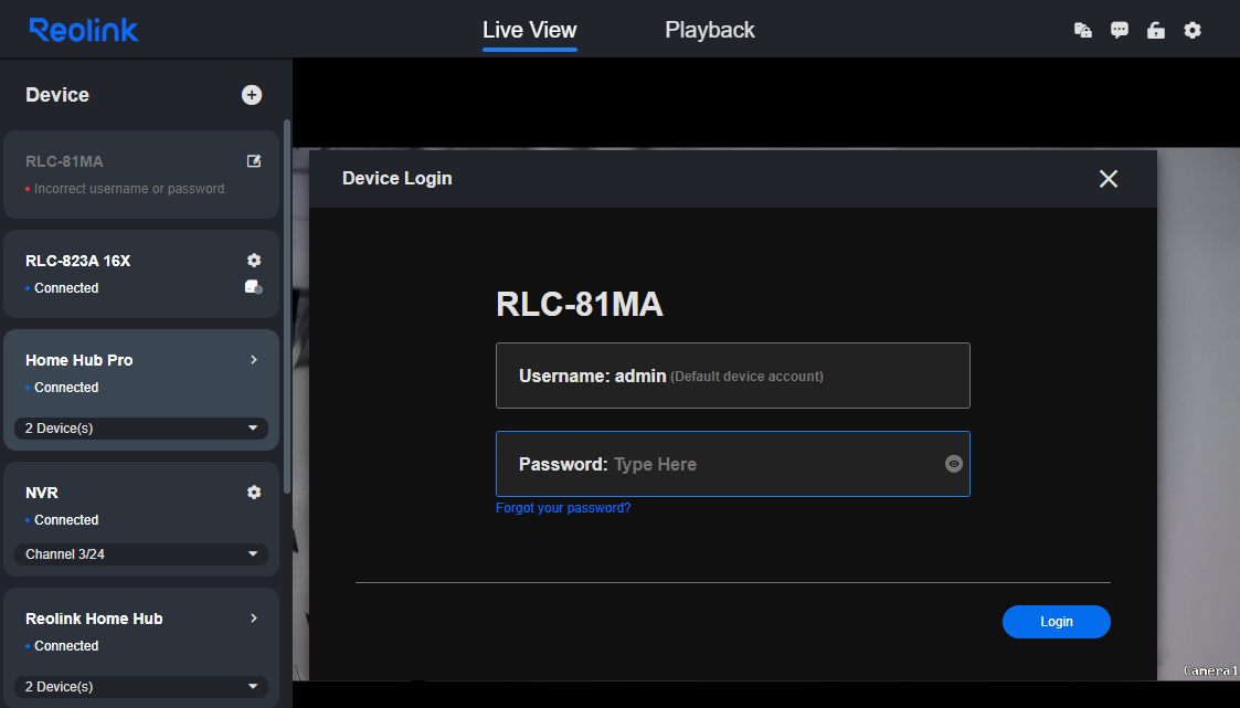 Client password