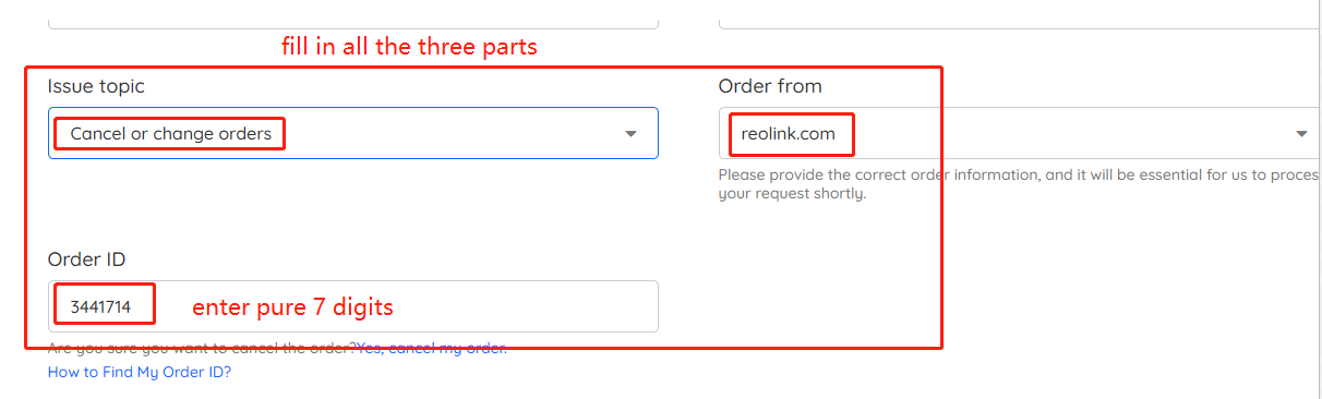 cancel order