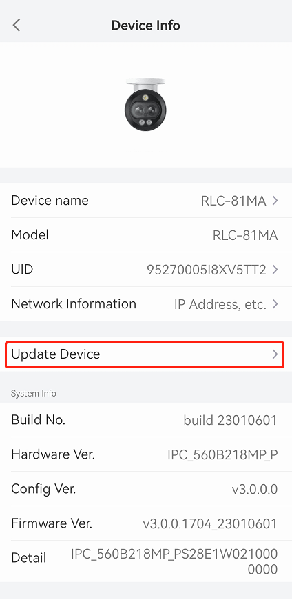 update device