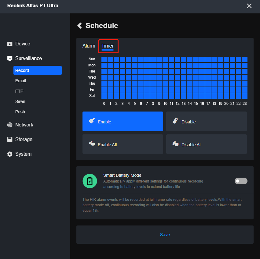 timer schedule