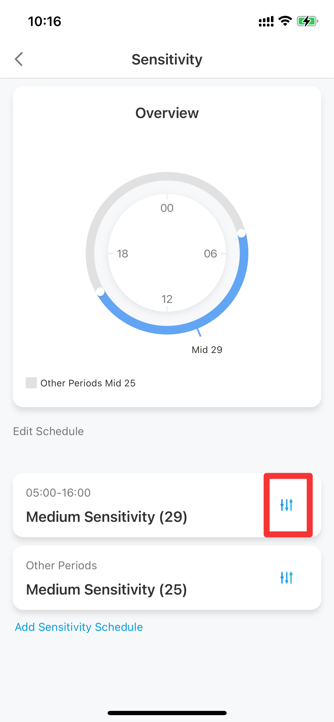 edit schedule