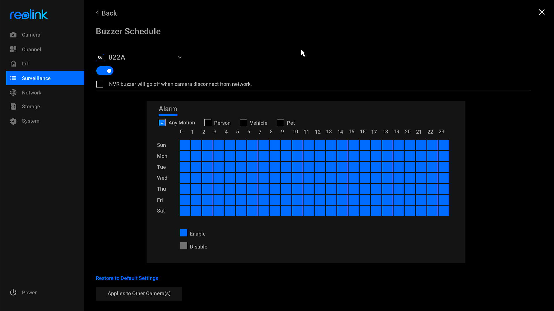 buzzer schedule