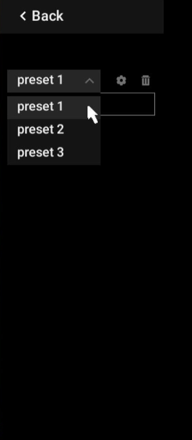 choose preset